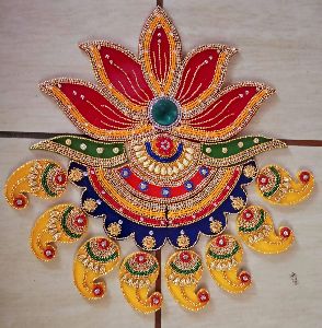 Acrylic lotus rangoli