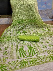 Cotton Slub Printed Saree