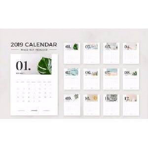 White Personalized Photo Calendar
