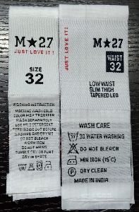 Printed Wash Care Labels