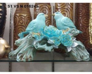 Resin sky blue Bird Pair Statue