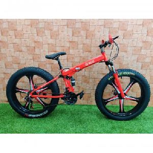 Red Mac Wheel 21 Gears Fat Tyre Foldable Cycle