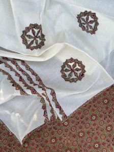 Ajrakh Patchwork Kurta Dupatta Set