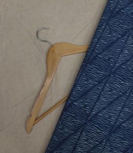 BFTBOK10 Indigo Print Natural Dyed Handwoven Handspun Organic Khadi Fabric