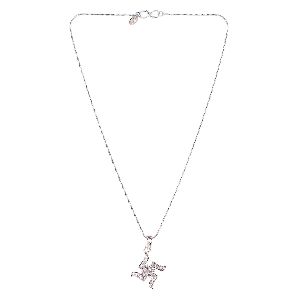 swastika spiritual good luck cz pendant chain necklace