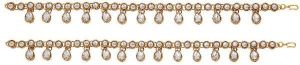 crystal faux kundan wedding bridal anklet set