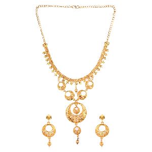 indian bollywood gold tone choker necklace earrings set