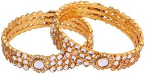 bollywood faux kundan bridal bracelet bangle set