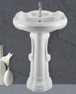 Big Sterling Pedestal Wash Basin