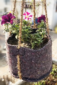 vertical hanger geotextile flowers planter