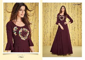 Rayon Indo Western Gown