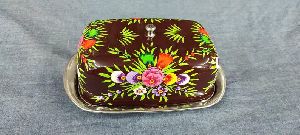 Hand Painted Butter Dish Enamelware