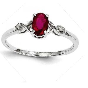 3.25ct 925 Silver Natural Certified Ruby With CZ Gemstone Earth Mined Ring