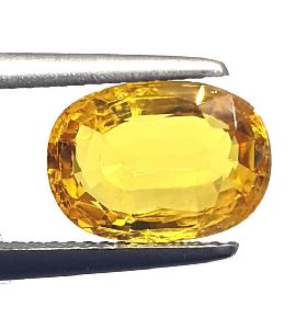 3.45 Ct 4 Ratti Certified Mined Natural Yellow Sapphire