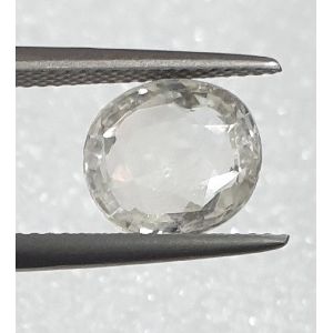 3.85ct Certified Unheated Untreated Ceylon Natural White Sapphire Safed Pukhraj