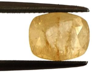 3.94ct Natural Certified Ceylon Yellow Sapphire Pukhraj Loose Gemstone