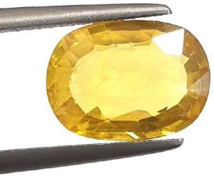 4.45cts Super Premium Transparent Natural Certified Yellow Sapphire Pukhraj