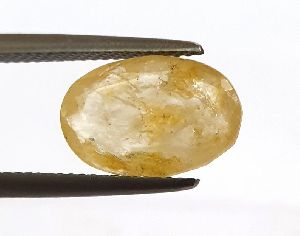 4.69ct Natural Certified Ceylon Yellow Sapphire Pukhraj Oval Loose Gemstone