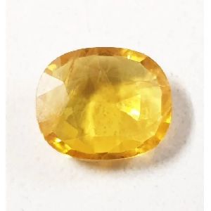 5.60ct 6.25 ratti Certified Natural Yellow Sapphire Pukhraj Transparent Stone
