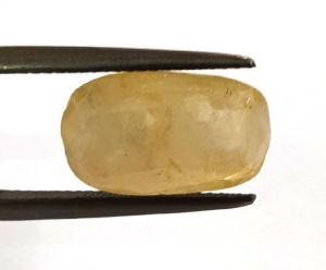 8ct Natural Certified Ceylon Yellow Sapphire Pukhraj Oval Loose Gemstone