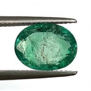 Natural zambian emerald panna certified 4.42 cts 5 ratti