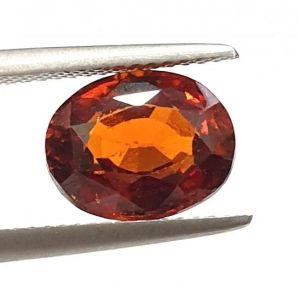 Natural unheated ceylon hessonite garnet gomed stone certified 4.68 ct