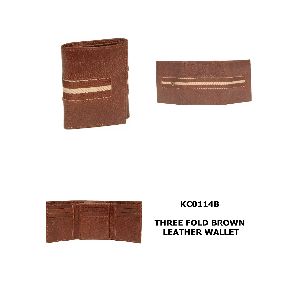 Mens Three Fold Leather Wallet
