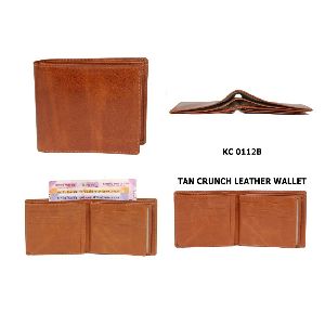 Tan Crunch Leather Wallet