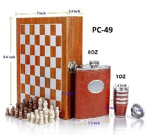 Wooden Chess Bar Set