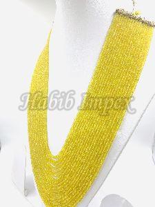Yellow Sapphire 18 Strand Necklace