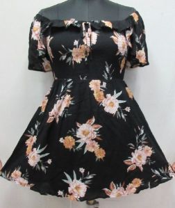 Printed Off Shoulder Dress