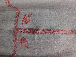 Grey Sozni Hand Embroidered Kashmiri Shawl