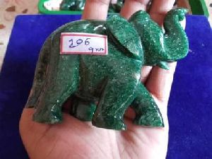 Green Jade Elephant Statue