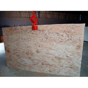 ivory brown granite slab