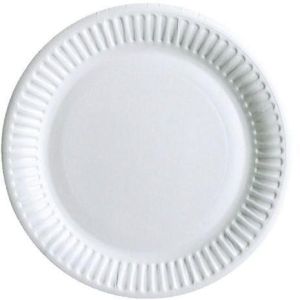 White paper plate