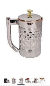 Copper steel diamond design jug