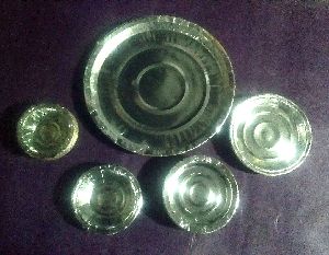 Silver paper dona .thali