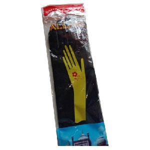 Ladies Black Polyester Gloves
