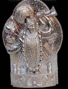 Silver shreenathji statue