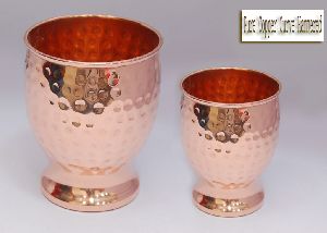 Pure Copper Curved Hammered Glass