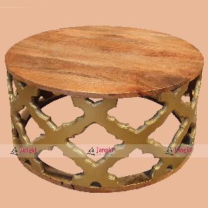 Designer Indian Wooden Carved Coffee Table Design