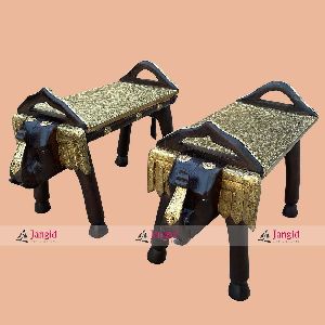 Indian Wooden Elephant Stools Designs