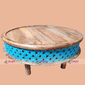 Indian Wooden Hand Carved Coffee Table Living Room
