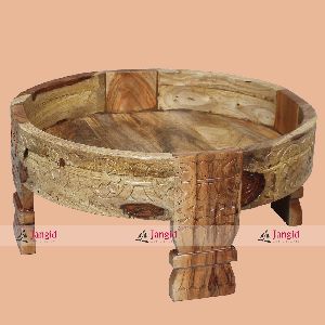 Wooden Carved Round Tray