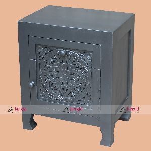 Wooden Carving Bedside Table