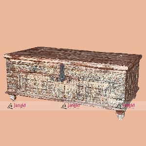 Wooden Pitara Storage Box