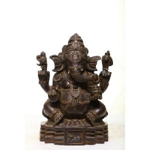 12 X 7 Inch Bronze Ganesh Statue