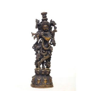 13 X 4 Inch Bronze Krishna Statue