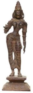 13 X 4 Inch Bronze Parvati Statue