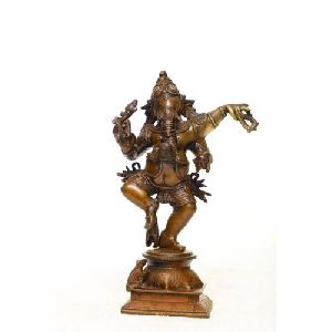 13 X 9 Inch Bronze Dancing Ganesh Statue